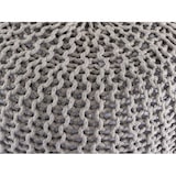 thumbnail of Pouf Outdoor ø 55 o. 45cm Bodenkissen Sitzpouf Hocker wetterfest pflegeleicht & nachhaltig : ø 45 cm grau - silbergrau