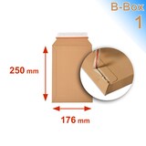 thumbnail of Lot de 50 enveloppes carton B-Box 1 MARRON format 176x250 mm