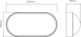 thumbnail of Alcapower LED-Oval-Deckenleuchte 15W IP65 mit wählbarer Farbtemperatur 3000K 4000K 6500K, Klasse II, hohe Effizienz und lange Lebensdauer