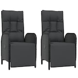 thumbnail of vidaXL Garten-Relaxsessel mit Kissen 2 Stk. Poly Rattan Schwarz