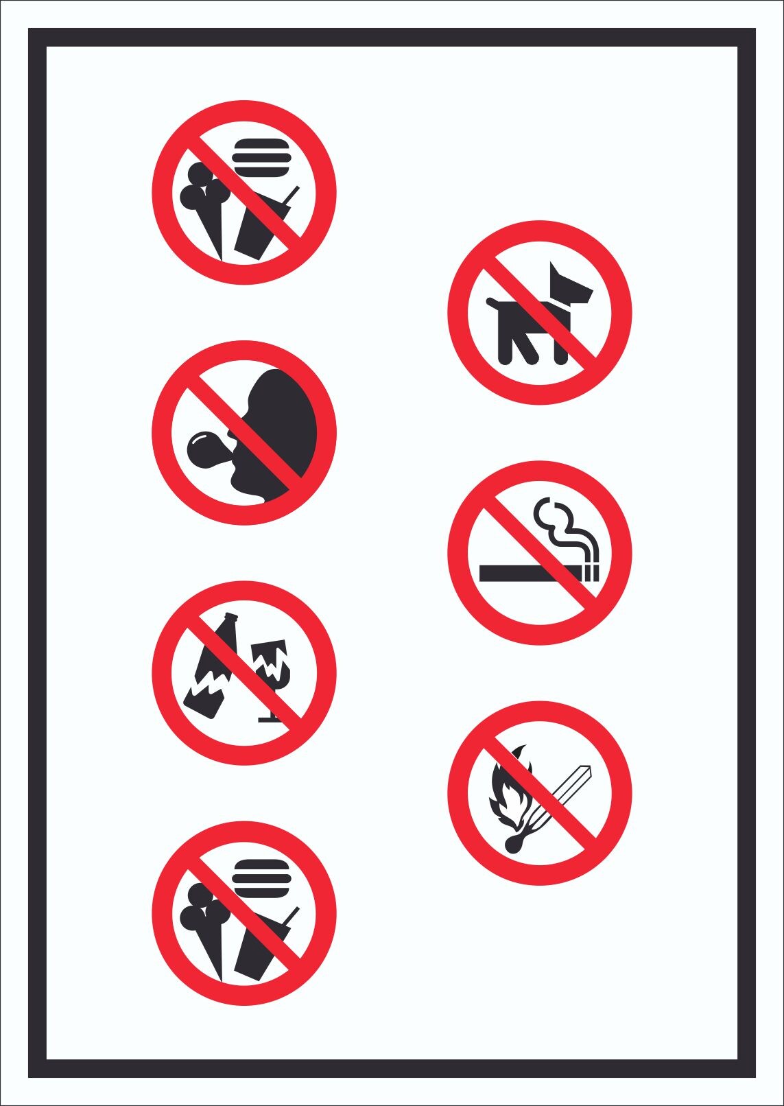 Schild Platz- und Hallenordnung Symbol hochkant A2 (420x594mm)