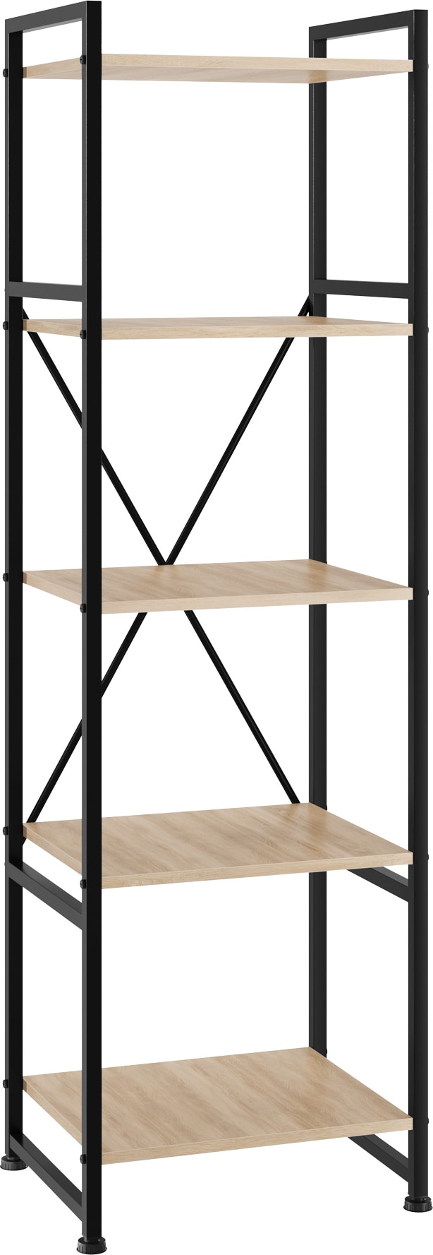 tectake Scaffale Manchester - Industriale legno chiaro, rovere Sonoma - 404155