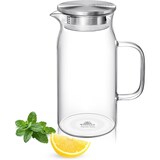 thumbnail of Wilmax Borosilikat Glas Krug mit Edelstahl-Deckel, 1000ml