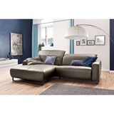 thumbnail of KAWOLA Sofa YORK Leder Life-line bisquit Recamiere links Fuß Metall schwarz