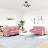 thumbnail of vidaXL 3-tlg. Sofagarnitur mit Kissen und Nackenrollen Rosa Samt