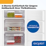 thumbnail of Exquisit Gefrierschrank, 168 Liter, 4-Sterne-Gefrieren, Temperaturregelung, 40 dB, GS5230-H-040E weiss