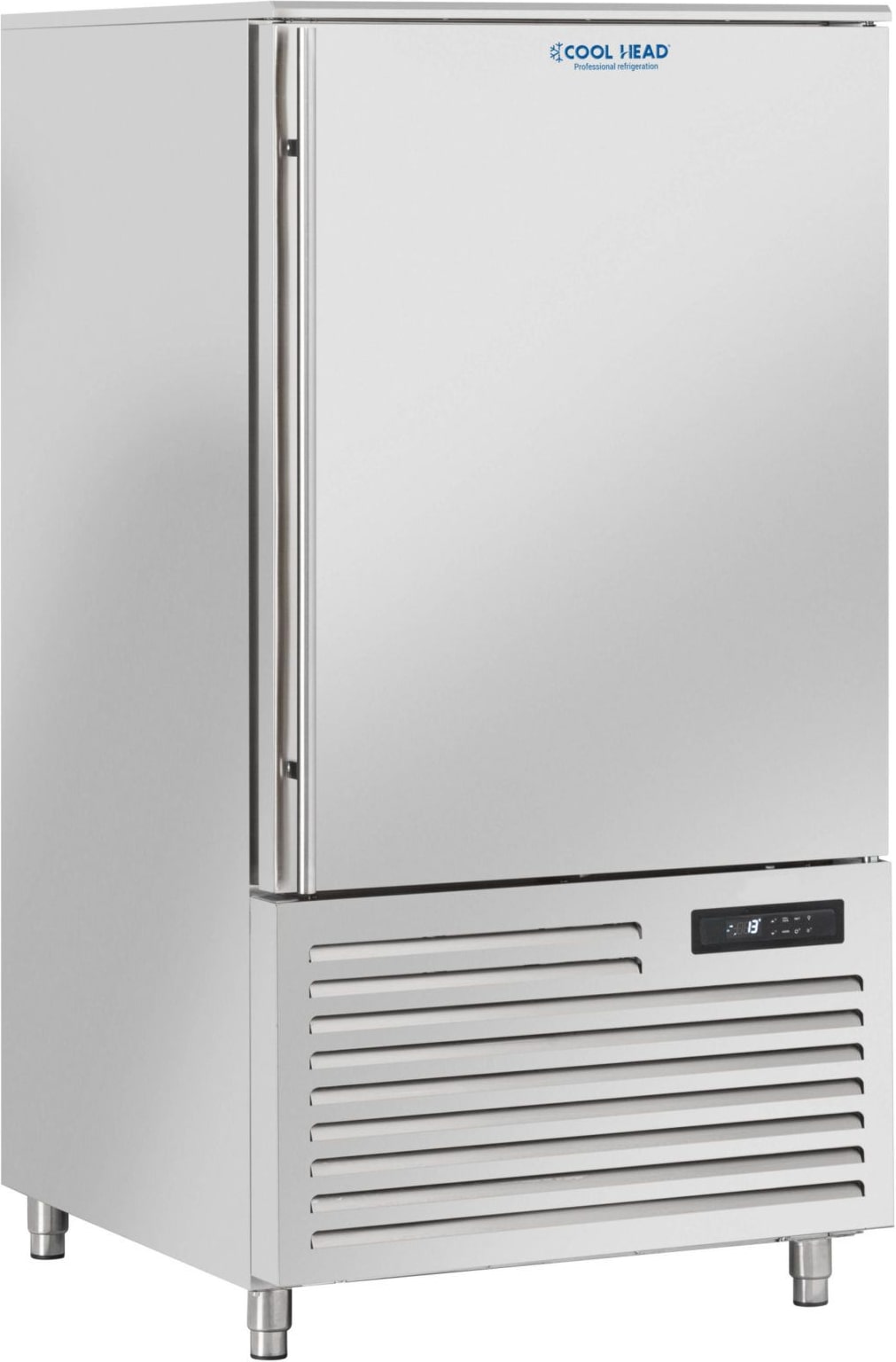 Schockfroster 10 GN1/1-EN60x40 Tabletts. Pin-Sonde. Temperatur-Zeit-Zyklen. Zyklus -40°C. Eiscreme-Zyklus. Abmessungen 79x87x152h cm. Kühlkopf RF100A
