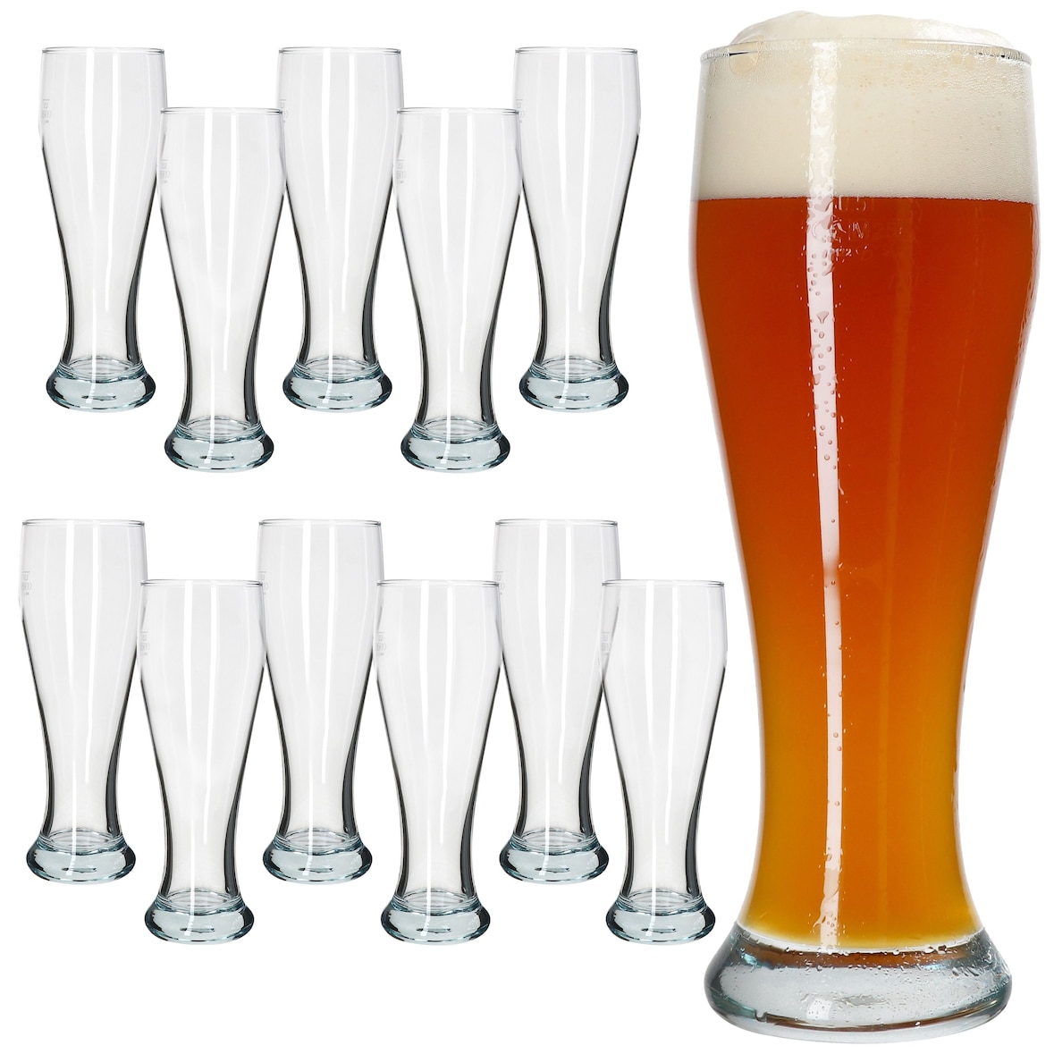 12er Set Sepp Weizenbiergläser 0,5L geeicht Weißbier Glas klassisch