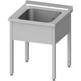 thumbnail of Stalgast Edelstahl Spültisch ohne Grundboden 600x700x850 mm, mit einem Becken mit Aufkantung, verschweißt