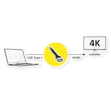 thumbnail of ROLINE Display Adapter USB Typ C - HDMI, ST/BU, 0,13 m