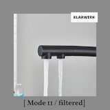 thumbnail of KLARWERK® Felix | Grifo extensible de 3 vías en acero inoxidable negro | Grifo de cocina filtro de agua potable | Caño en L, 3 conexiones para ósmosis