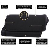 thumbnail of Intirilife Fußstütze Fußablage mit Memory Schaum und Überzug in Schwarz - 44 x 30 x 15 cm - Fußkissen Höhenverstellbar Ergonomisch Stützkissen Fußbank
