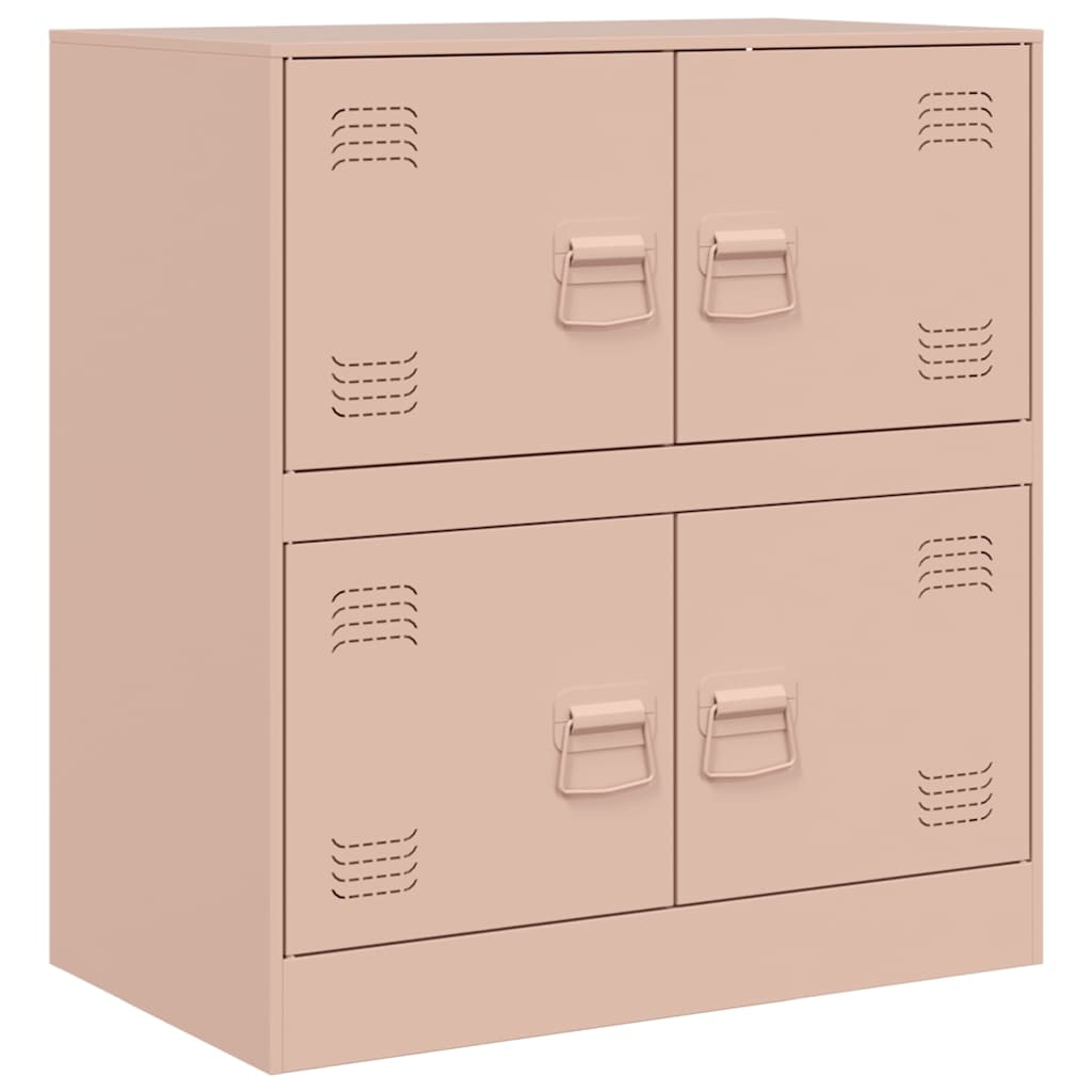vidaXL Sideboard Rosa 67x39x73 cm Stahl