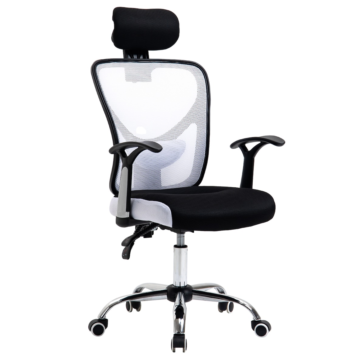 Vinsetto Silla Oficina Giratoria con Altura Reposacabezas Ajustable 65x67x118 cm