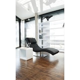 thumbnail of SalesFever Relax Lounger met nekkussen | bekleding kunstleer | frame van roestvrij staal | B 60 x D 170 x H 82 cm | zwart