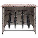thumbnail of Abri de vélo 3 pcs Marron 215 x 206 x 157 cm Métal Modèle AbriSymbiose 188