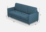 thumbnail of Karay 3-Sitzer-Sofa (drei 60-cm-Sitze), Außenmaße L. 198 cm, Avio-Farbe