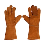 thumbnail of WellHome - Luvas de couro para churrasco tamanho XL para suas churrasqueiras em cor marrom 16,5x4x37cm