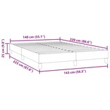 thumbnail of vidaXL Bettgestell ohne Matratze Dunkelblau 140x220 cm Samt