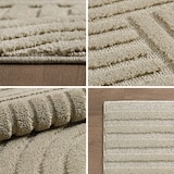 thumbnail of Carpetsale24 Teppich Rund 160 cm Beige, Hochflor Wohnzimmer Teppich, Weich & Flauschig, Skandinavisch Boho Stil, Langflor Shaggy, Pflegeleicht