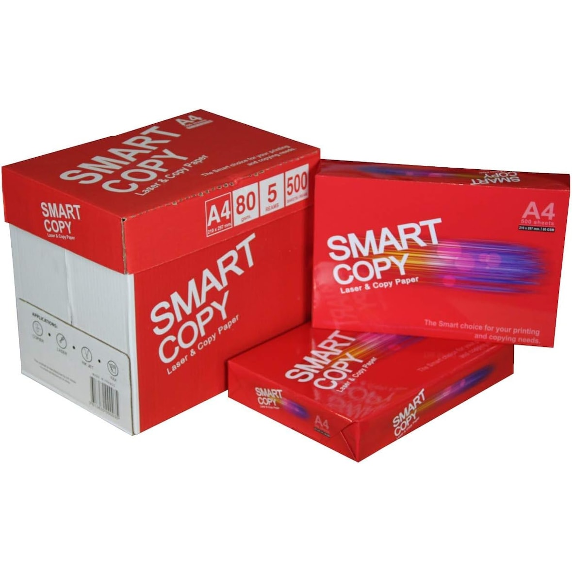 Caja 500 Folios | DIN A4 y 80 grs | Paquetes para Oficina, Hogar | Folios para Impresoras Láser y de Inyección-Fotocopiadora-Fax | Pack de 5 Paquetes