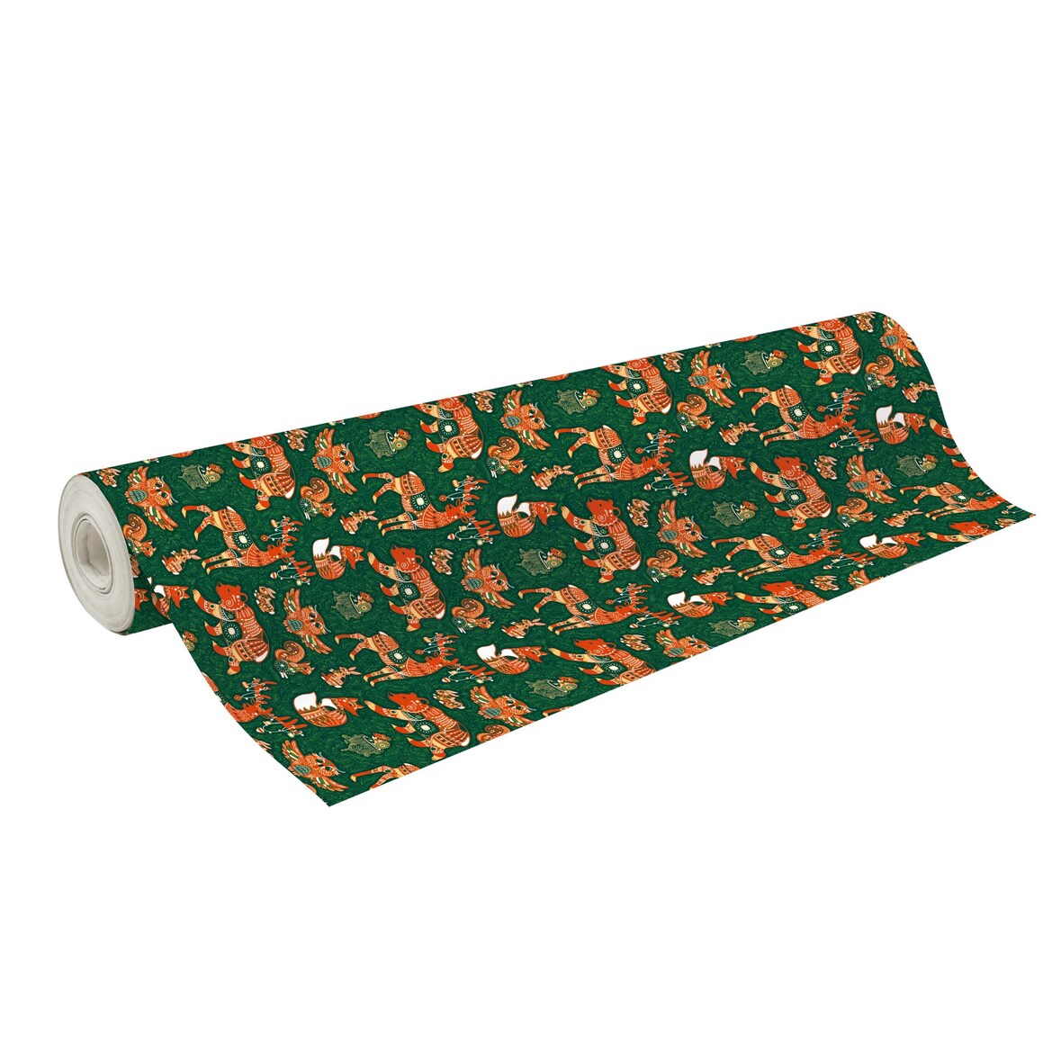 Rouleau de papier cadeau Excellia Noël, 80 g/m², 50m x 0,70m, motif Forest