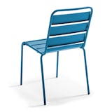 thumbnail of Chaise de terrasse en métal bleu pacific  - Oviala
