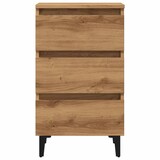 thumbnail of vidaXL Nachttisch mit Metallbeinen Artisan-Eiche 40x35x69 cm