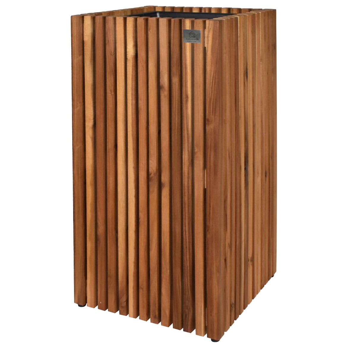 Pflanzgefäß Akazienholz 36,5 x 36,5 x 72 cm Innen- und Außenbereich Braun
