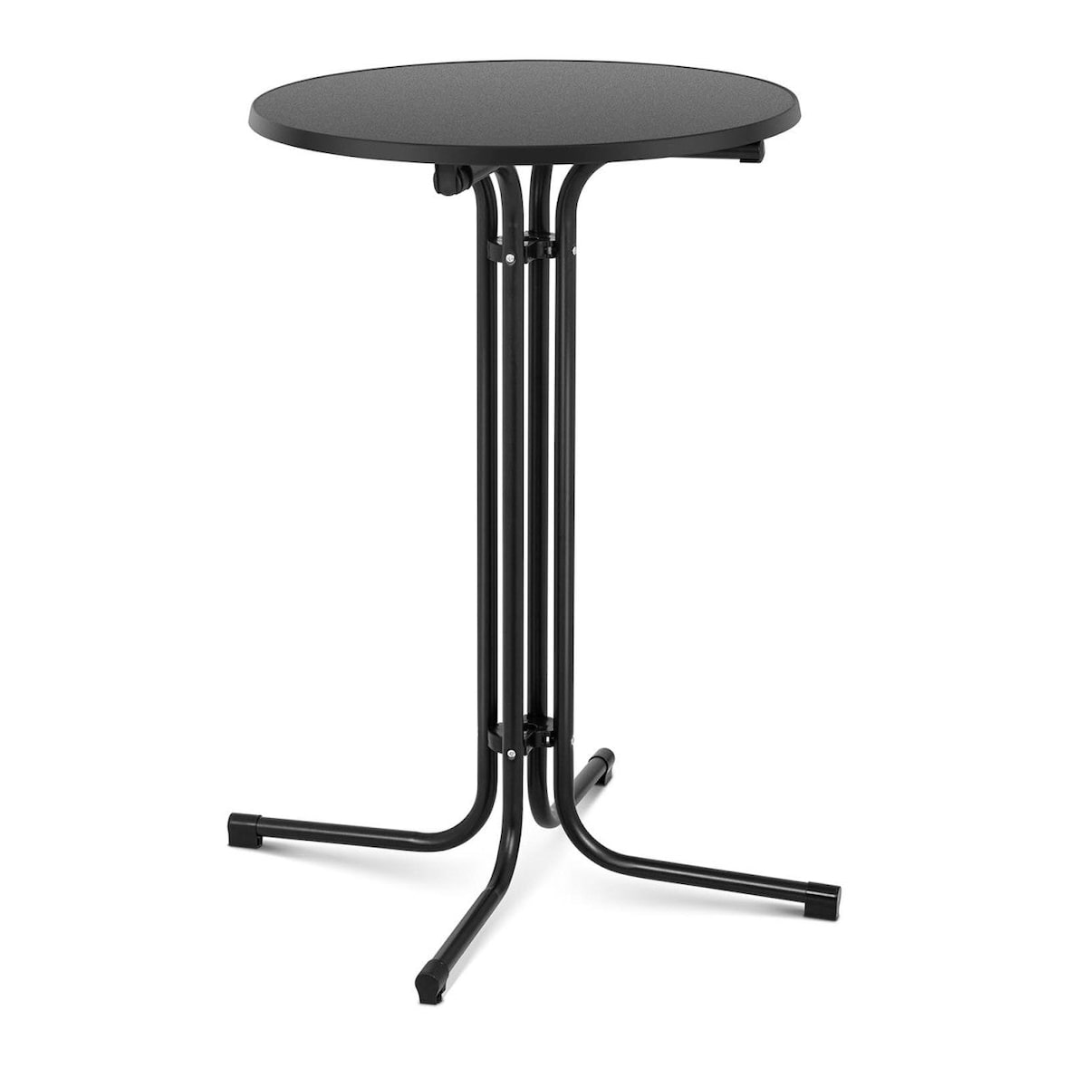 Helloshop26 - Mange debout table pliable pliant diamètre 70 cm noir 14_0002375