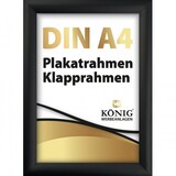 thumbnail of Dreifke® Plakatrahmen DIN A4 | 25mm Alu Profil, eckig | schwarz | Alu Klapprahmen Wechselrahmen Posterrahmen Rahmen | Dreifke®