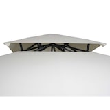 thumbnail of Pergola HWC-F94, Garten Pavillon, Stahl bewegliche Seitenwand 2,5x2,5m ~ creme-beige