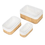 thumbnail of 3er Bambus Badezimmer Organizer