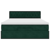 thumbnail of vidaXL Ottoman-Bett mit Matratze & LEDs Dunkelgrün 140x190 cm Samt