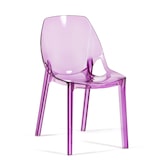 thumbnail of Set de 2 sillas de policarbonato transparente, apilables y monobloque, resistentes, diseño moderno, ideales para cocina, bar o restaurante–Luce–Rosa