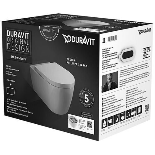 DU WWC-Set ME by STARCK,rimless,Durafix TS,weiß,inkl.WC-Sitz m.Absenkautomatik