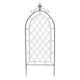 thumbnail of DanDiBo Rankhilfe Metall Rankgitter 120 cm Grau 96193 Kletterhilfe Bodenstecker Blumenhalter Ranksäule