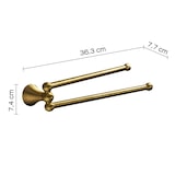 thumbnail of Porta asciugamani doppio a snodo in ottone bronzato per bagno da applicare a muro Linea Bronze