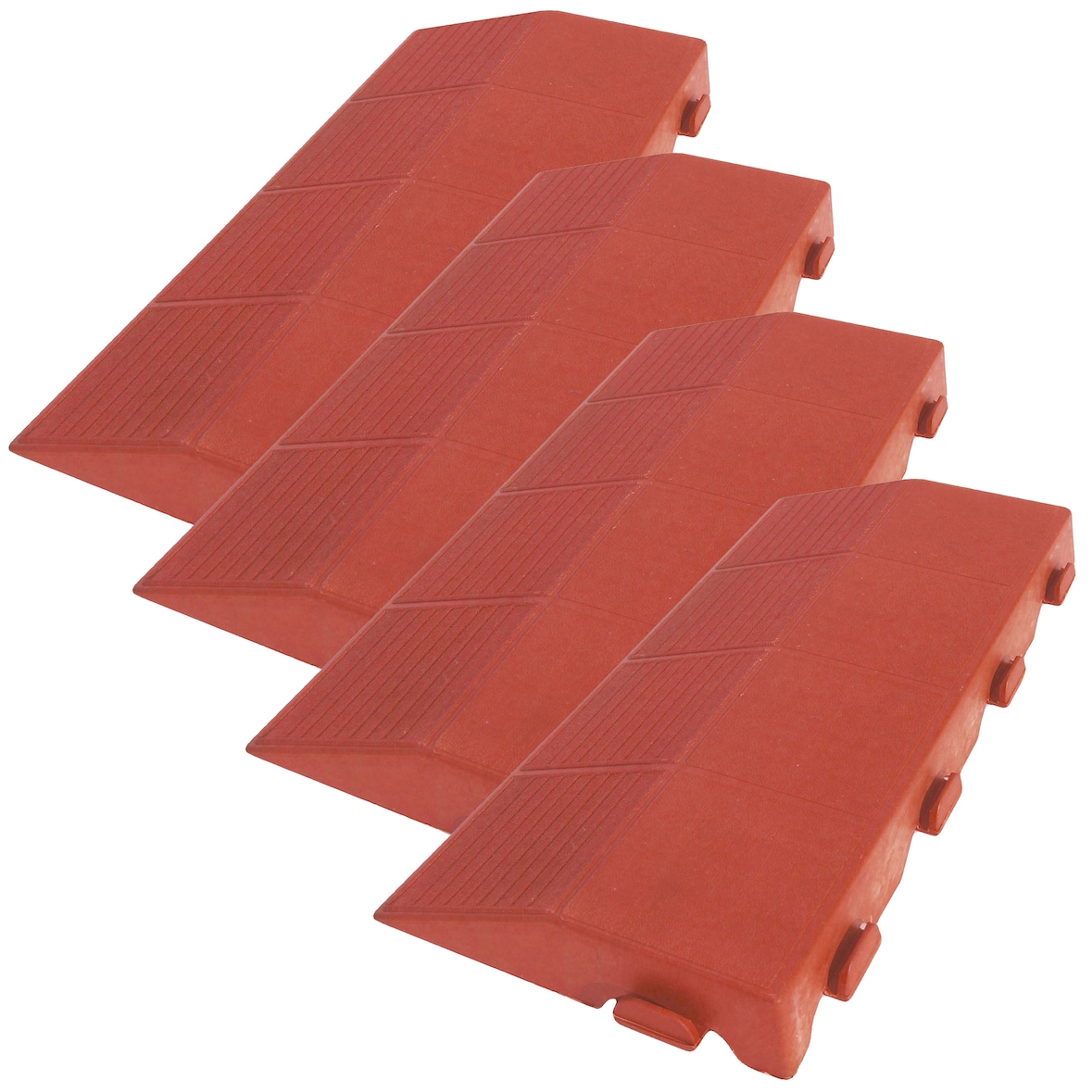 WellHome Combi Pack 4 Remates para Baldosas de suelo 39x20,5x4,8cm Acabado Hembra en color Terracota