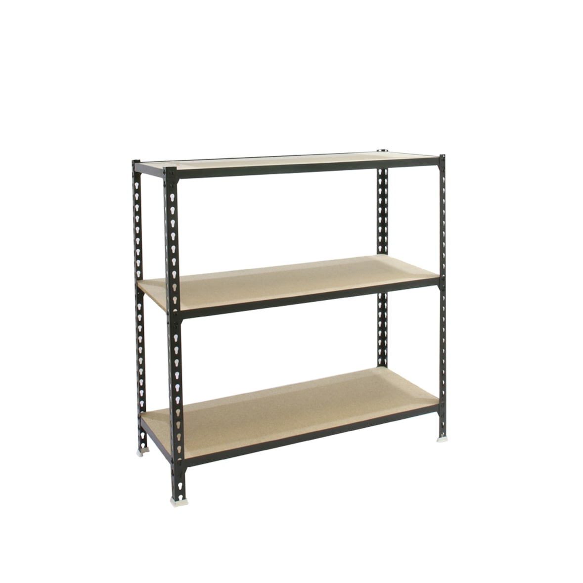 PROREGAL Schwerlastregal BABY MULI | HxBxT 90x100x30cm | 3 Fachböden | Fachlast 150kg | Anthrazit | Lagerregal Kellerregal Werkstattregal