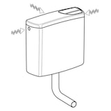 thumbnail of Geberit Aufputz-Spülkasten AP140 2-Mengen-Spülung Weiß, tief-/halbhochhängend