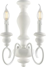 thumbnail of Cascina - Wandleuchte aus Holz und weiß lackiertem Eisen im Shabby-Look, 2 Lichter .25 - P.18 - BL265-AP2-BCO