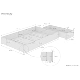 thumbnail of Bettkasten zweiteilig aus Buche als Staukasten für unsere Betten - Buche geölt - 90.10-BS32-geölt