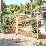 thumbnail of Outsunny Conjunto de 2 Painéis de Vedações de Jardim Exterior Extensíveis de Madeira para Decoração de Terraço 180x30x103 cm Madeira