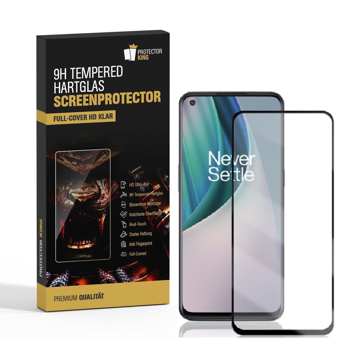 4x 9H Hartglas für OnePlus Nord N100 FULL COVER Panzerfolie Displayschutz SW KLAR Panzerglas Schutzglas