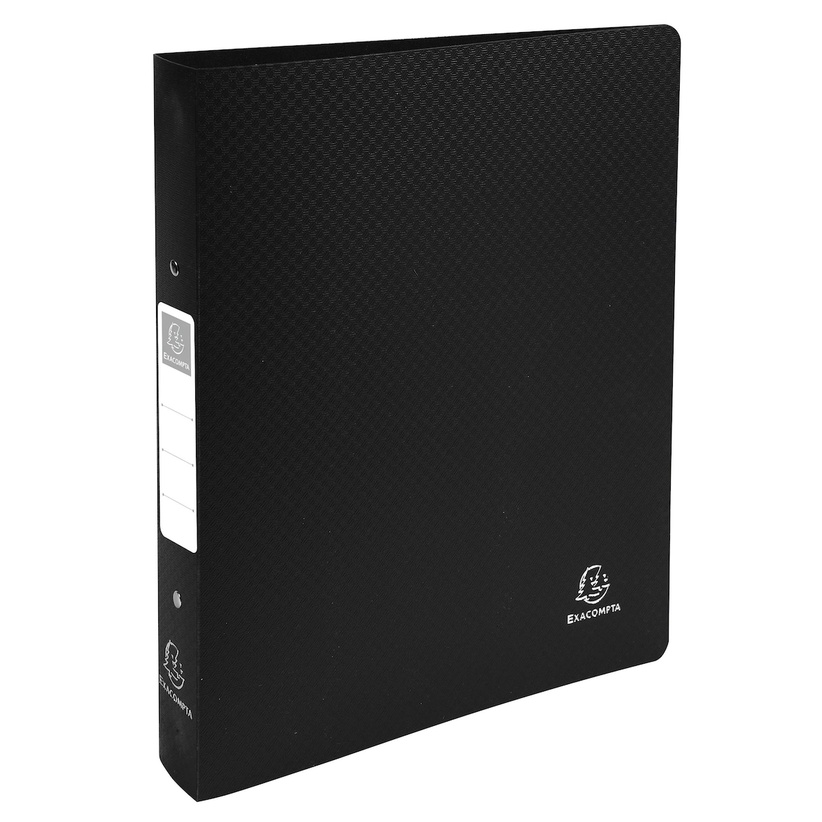 Exacompta 54391E 10x Ringbuch aus festem PP 1000µ mit 2 Ringen 30mm, Rücken 40mm, blickdicht, DIN A4 MAXI - Schwarz