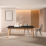 thumbnail of Esstisch, Küche, Esszimmer, 194x90x75cm, Für 10 Personen, Holzbeine, Moderner Stil, Schwarz und Eiche _ 391_10