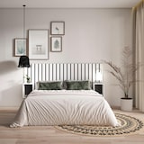 thumbnail of Testiera e Comodini, Spalliera letto, stoccaggio, 196x107x3cm, Letto 120,135,140cm, Pannelli, Stile moderno, Bianco - 468_1