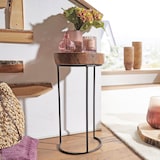 thumbnail of FineBuy Beistelltisch Massiv Wohnzimmertisch Holz Baumstamm Tisch Echt-Holz