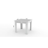 thumbnail of Dmora Ausziehbarer Esstisch Otto, Hilfsküchenkonsole, ausziehbarer Tisch, 100 % Made in Italy, cm 90x90h75, Lärche glänzend weiß